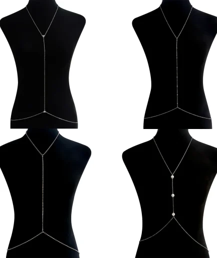 Women New Fashion Imitation Pearl Chain Versatile Simple Beach Swimsuit Women's Body Chain