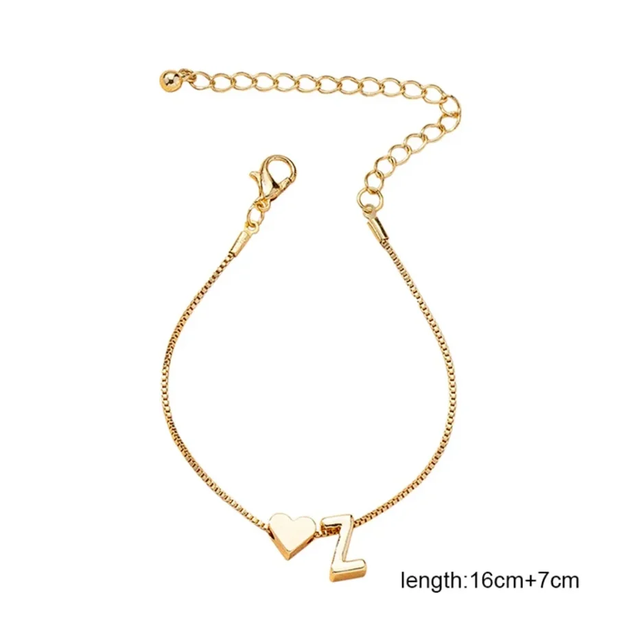 Simple Fashion Love Letter Bracelet Retro Adjustable Alloy Letter Bracelet Women Hand Jewelry Accessory - Image 5