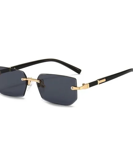 Retro Sunglasses Men Brand Designer Fashion Rimless Sun Glasses Shades Cutting Lens Ladies Frameless Eyeglasses