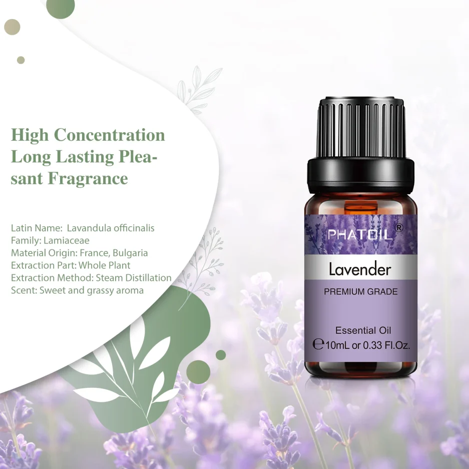PHATOIL Natural Plant Essential Oil 10ml Eucalyptus Rose Lemon Bergamot Vanilla Peppermint 1PCS Aroma Essential Oil For Diffuser - Image 3