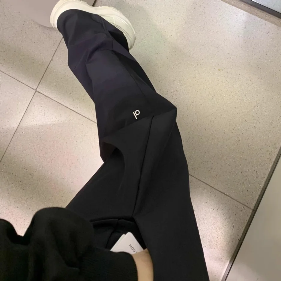 Women's Loose Suit Pants Casual Suit Pants Suit Up Trouser Sports High Waisted Straight Leg Wide Pants - Image 5