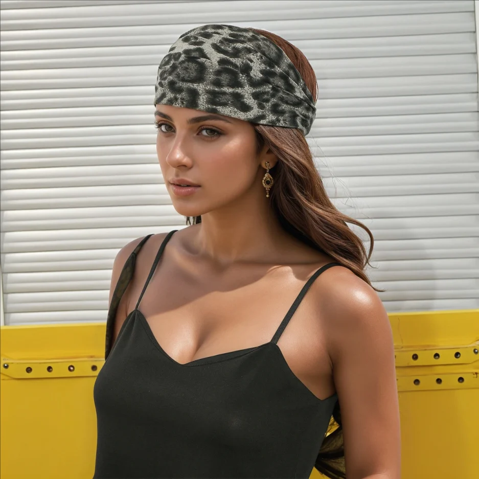 Vintage Printed Headband Beach Bandana Hair Scarf Fashion Elastic Rubber Hair Bands for Women Luxury Girl Hair Accessories - Image 5