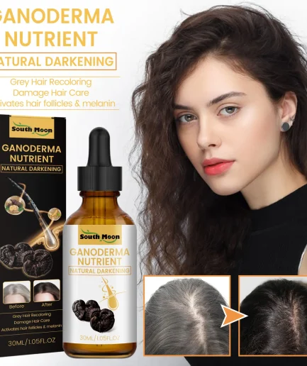 Black Ganoderma Lucidum Hair Liquid Clean Scalp Dirt Prevent Hair Loss Strengthen Hair Roots Nourish Hair Follicles Care Essence