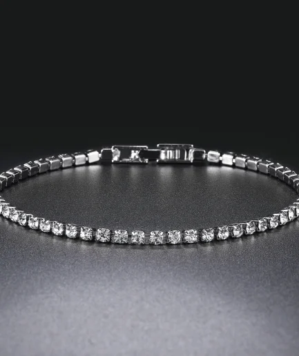 Fashion Multicolor Tennis Bracelet for Women 2.5/3/4/5mm Zirconia Charm Designer Tennis Chain Men Bracelet Wedding Jewelry KC128