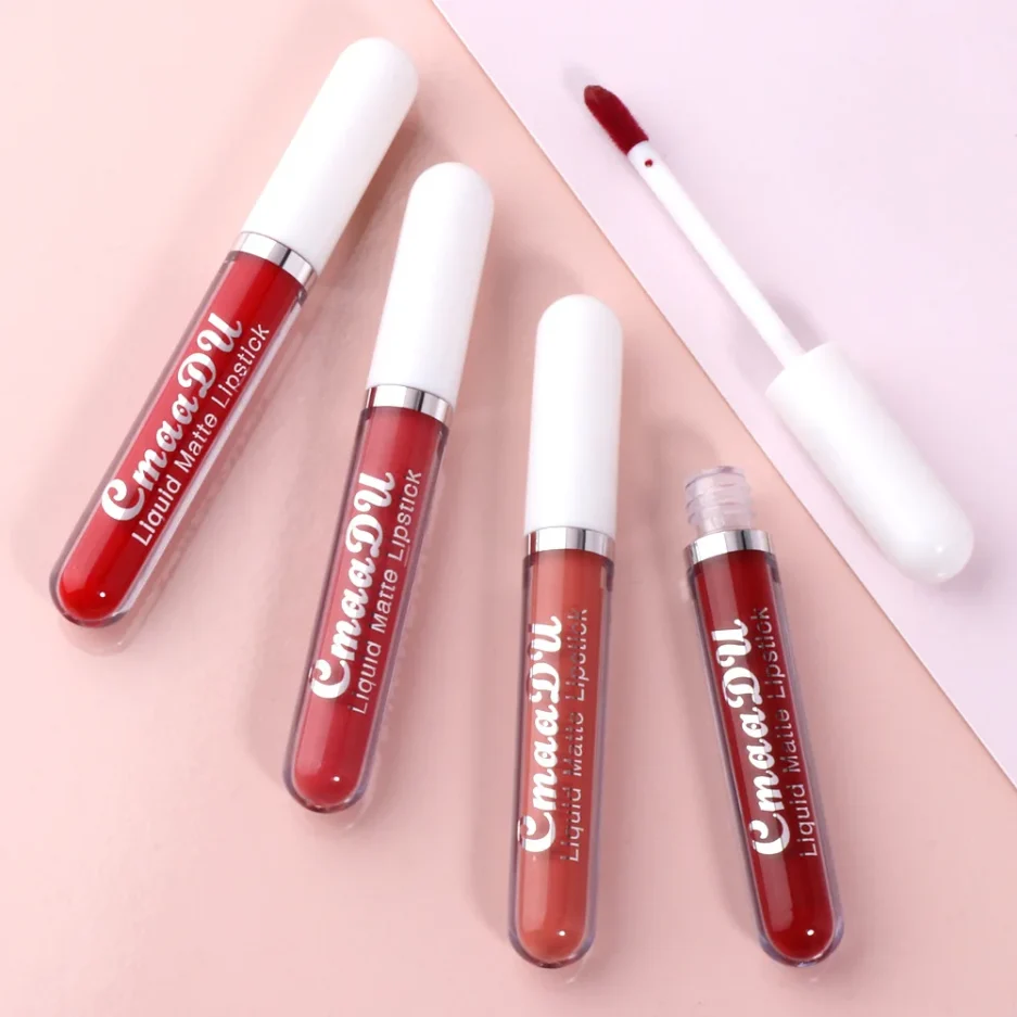 Sexy Long Lasting Velvet Matte Lip Gloss Rose Liquid Lipstick Makeup Women Beauty Red Nonstick Cup Waterproof Lip Gloss 18 Color - Image 4