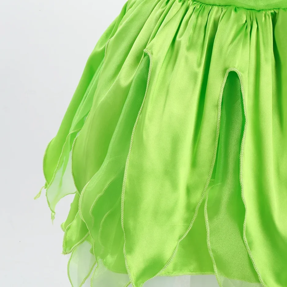 Girls Flower Fairy Dress Up Kids Princess Dress With Wings Halloween Princess Costume Elves Party Tinkerbell Tinker Bell Dress - Image 5