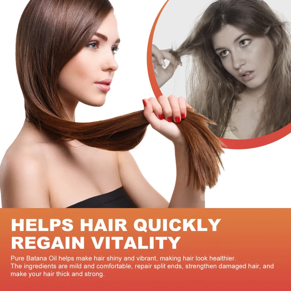 Batana Oil Hair Mask Repair Dry Damage Smooth Soften Frizzy Anti Hair Loss Nourishing Scalp Treatment Shiny Straighten Hair Care - Image 2