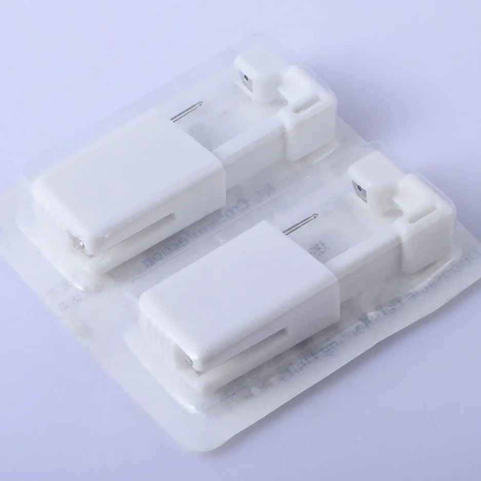 1PC 316L Surgical Steel Ear Stud Disposable Sterile Piercing Stud with Safe Ball Buckle Set Piercing Gun Body Piercing Jewelry - Image 3