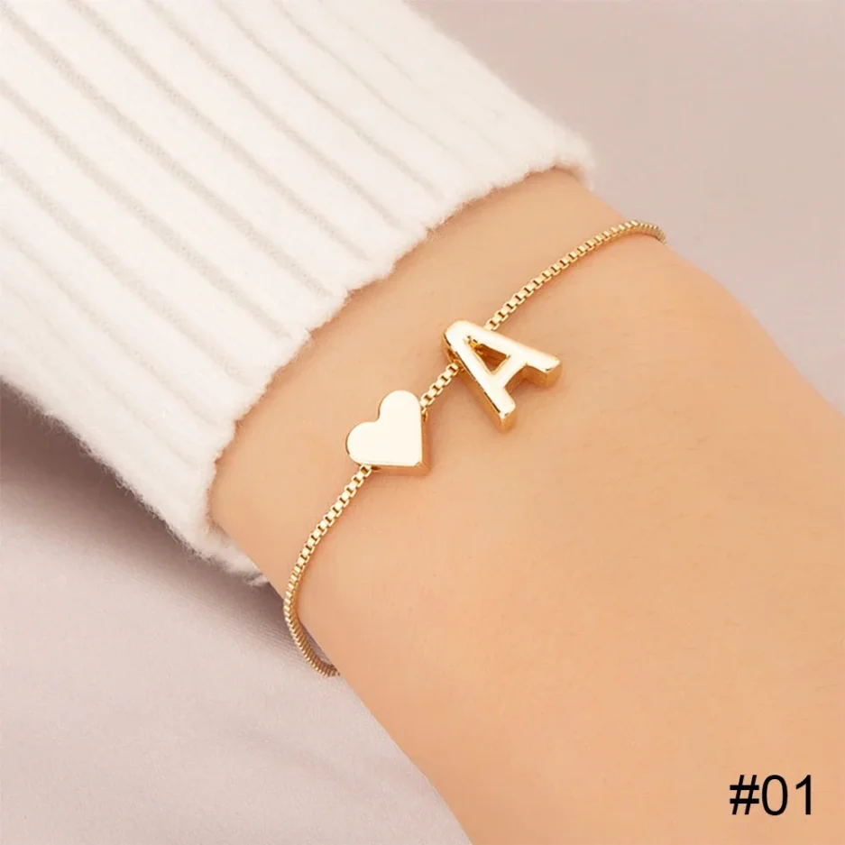 Simple Fashion Love Letter Bracelet Retro Adjustable Alloy Letter Bracelet Women Hand Jewelry Accessory - Image 6