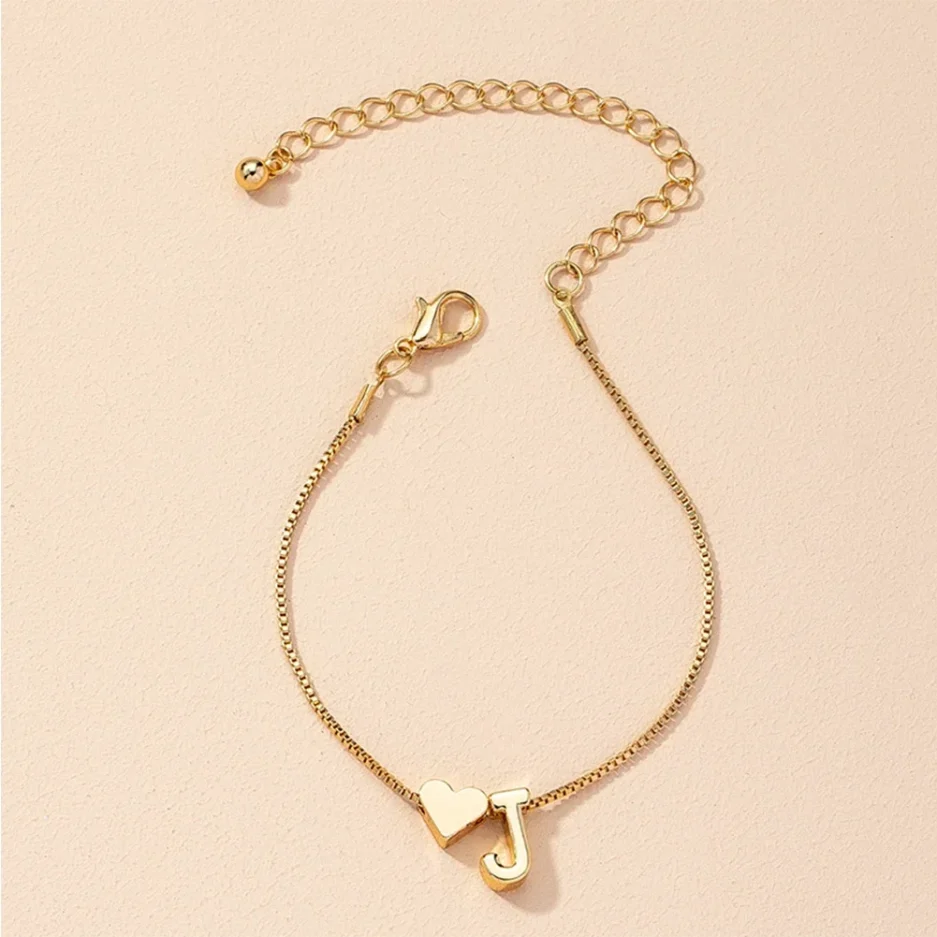 Simple Fashion Love Letter Bracelet Retro Adjustable Alloy Letter Bracelet Women Hand Jewelry Accessory - Image 2
