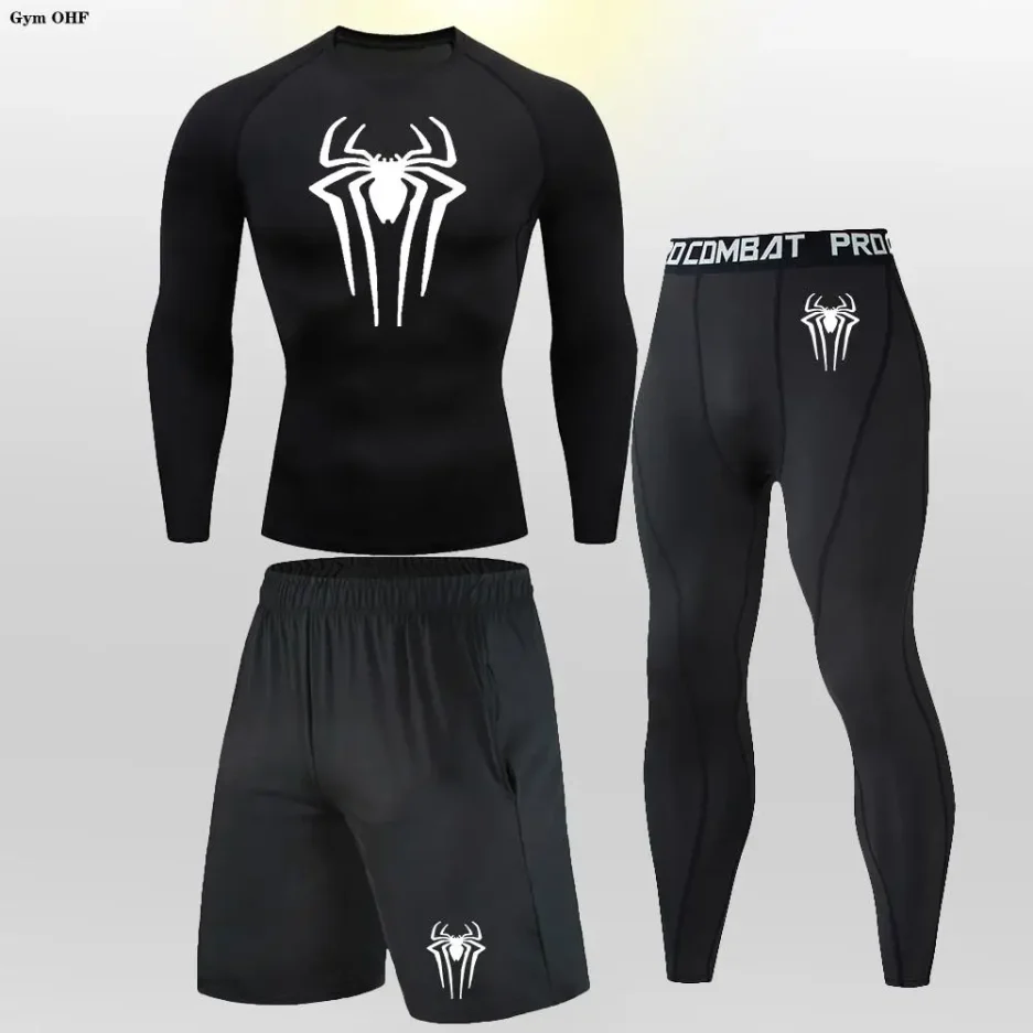 Thermal Man Underwear Set Spi/Der Compression T Shirt Leggings Yoga Sets Fitness Sports Suits Men Clothing Gym Shirt Running Kit - Image 6