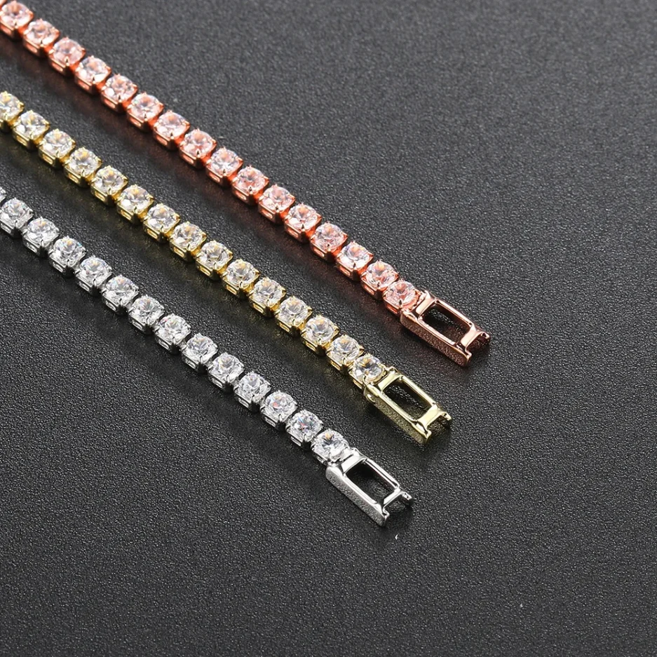 Fashion Multicolor Tennis Bracelet for Women 2.5/3/4/5mm Zirconia Charm Designer Tennis Chain Men Bracelet Wedding Jewelry KC128 - Image 5