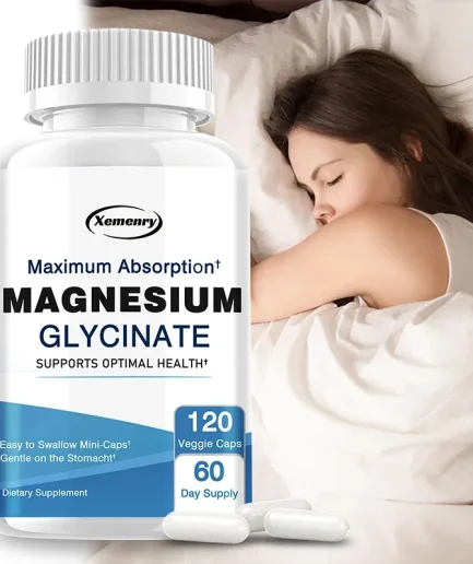 Magnesium Glycinate - Improve Cardiovascular Health, Reduce Stress, and Promote Healthy Sleep, Muscle Growth