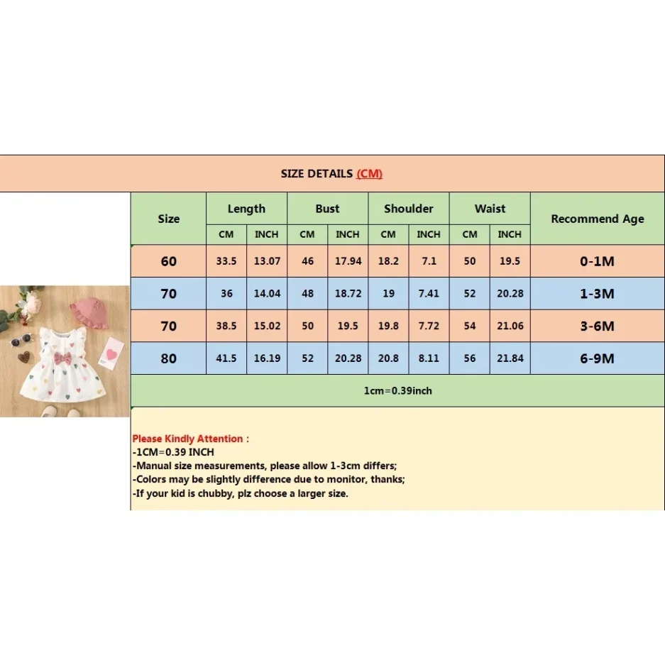 2PCS Dress Clothes Set Newborn Baby Girl Love Print Sleeveless Dress With Hat Summer Fashion Cute Wear for Infant Girl 0-9Months - Image 6