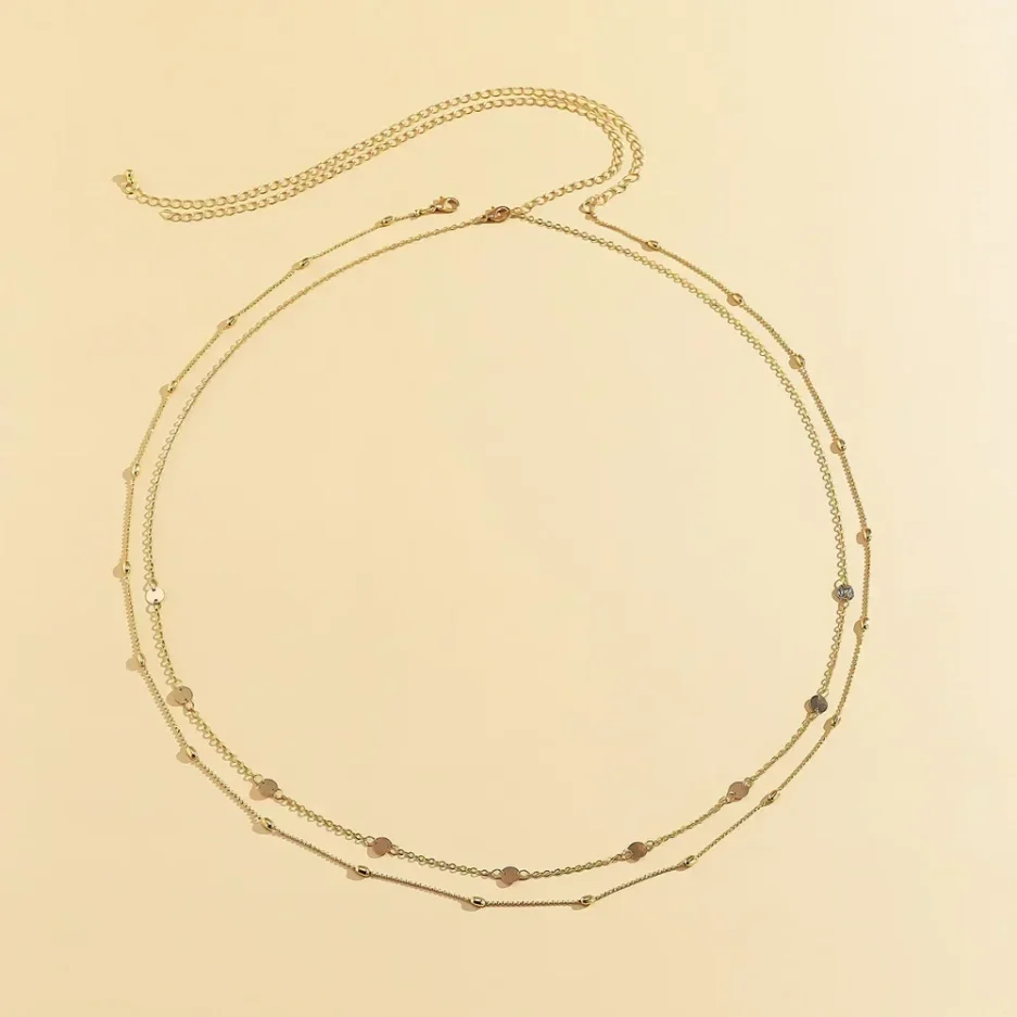 2024 Sexy Double Layer Waist Chain for Women Luxury Gold Color Stainless Steel Chain Summer Body Jewelry Accessories for Beach - Image 6