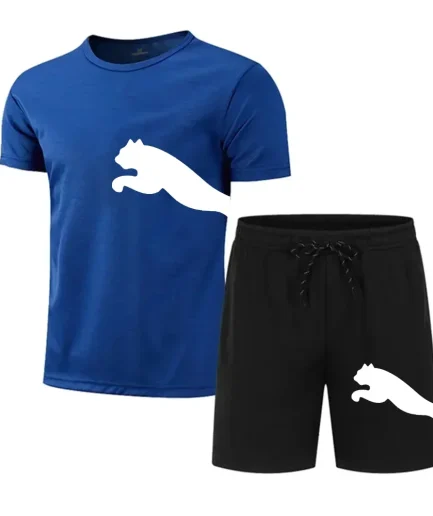Men's Quick Drying Breathable Sports Suit, Short Sleeve T-shirt Casual Fashion Race Mesh Summer