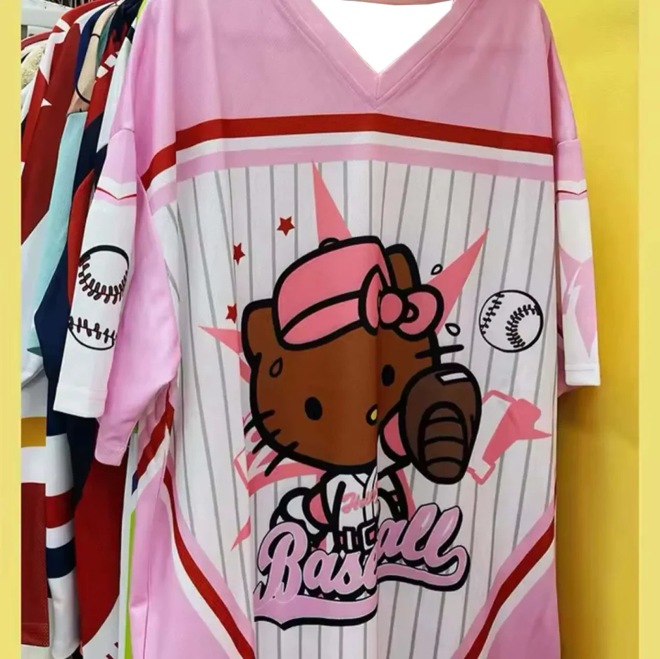 2025 Plus Size Women MINISO New Fashion Kitty Women Sportswear Casual Lightweight Breathable Fashion T-shirt Quick Drying - Image 2