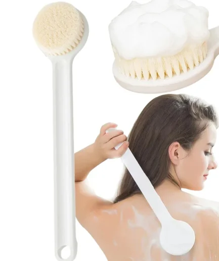 1pc Long Handle Back Brush for Shower Soft Bristles Body Exfoliating Bath Brush Skin Health Shower Back Scrubber Bath Supplies