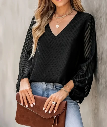 Women's plus size shirt summer chic elegant shirt casual women's fashionable shirt