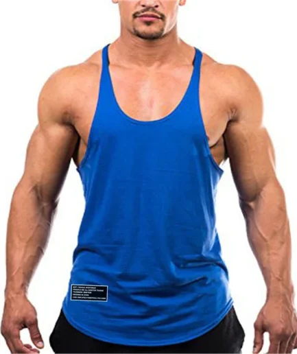 Gym Bodybuilding Fitness Vests Mens Running Sport Cotton Tank Tops Summer Breathable Sleeveless Y Back Suspender Belt Undershirt