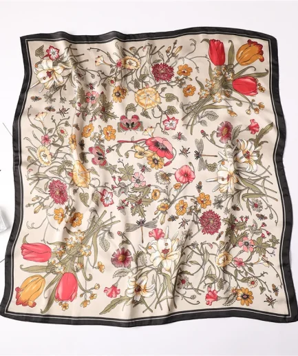 Luxury New Printed Scarves Women's Silk Scarf Spring and Summer Floral Decorations Small Neckties Hairbands Bags Wholesale