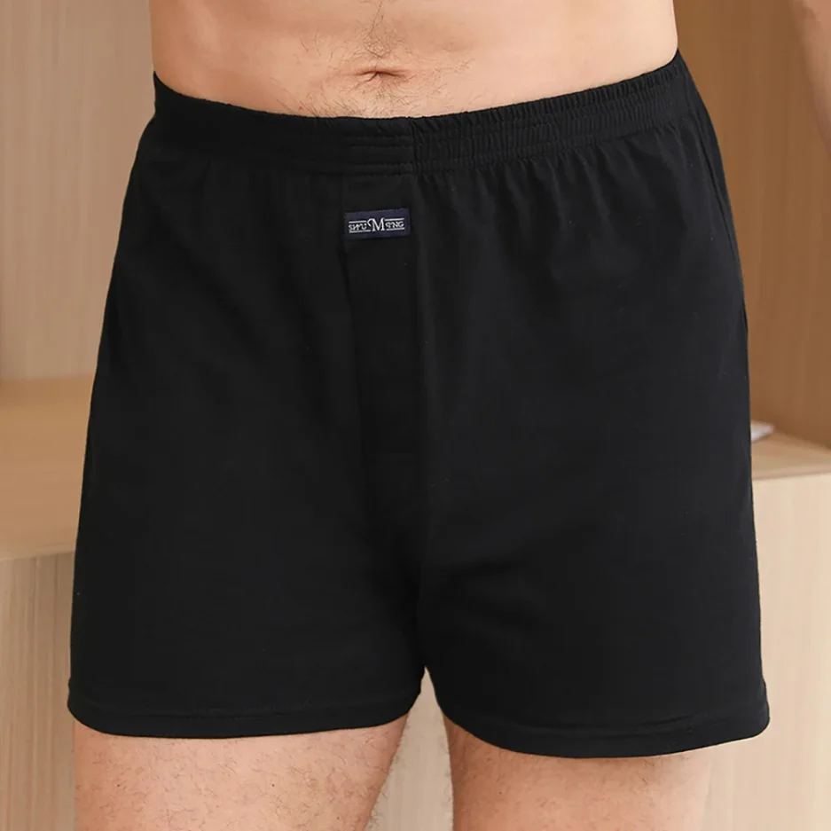 100% Cotton Men Pajama Shorts Summer Solid Elastic Waist Short Pants Casual Breathable 3D Crotch Bottoms Sleepwear pijama hombre - Image 5